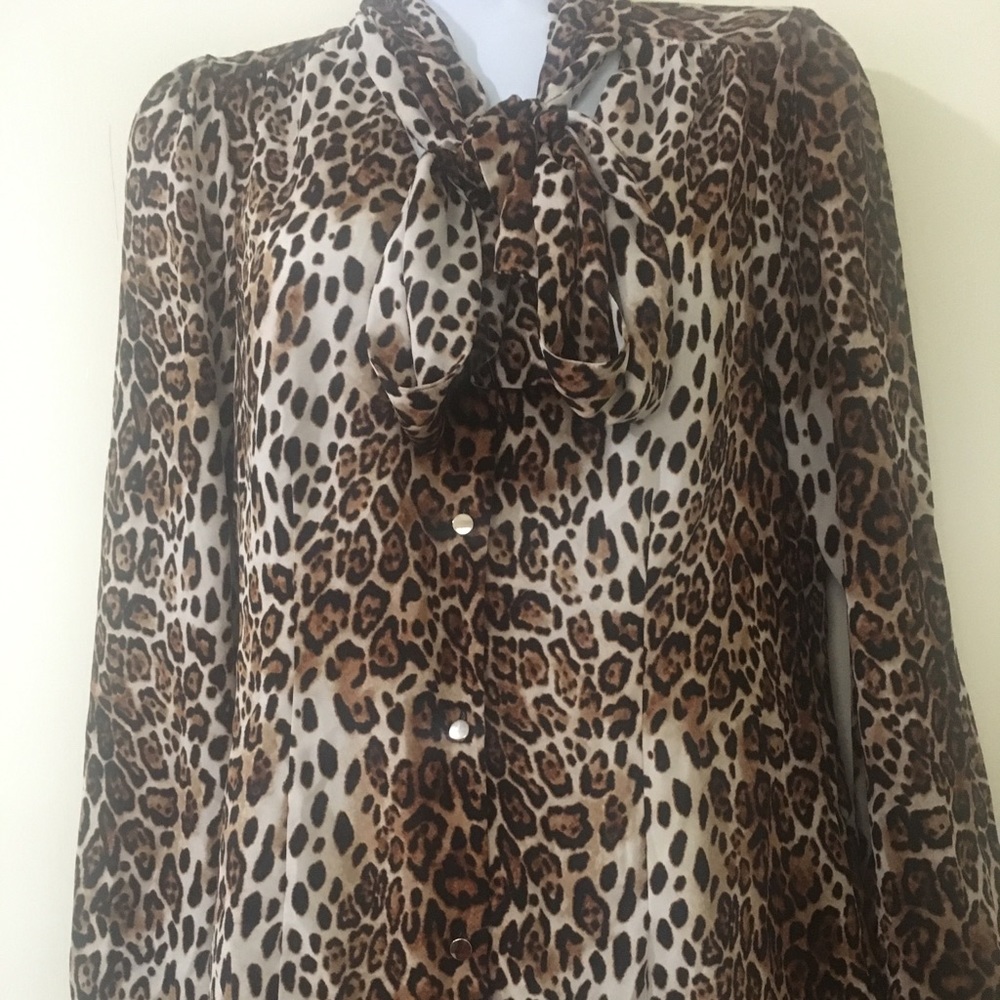 WHBM Cheetah Print Top